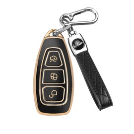 FT FUNTOR Golden Edge Black and White Key Holder, 4 black