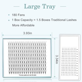 Pre Made Fan Eyelash Extensions D Curl 8D Pre Fanned Russian Lashes 0.07mm 9 Rows Premade Fans .07 Mix 9-14mm Volume Lash Extensions Supplier by Obeyalash (8D 0.07 D Mix)