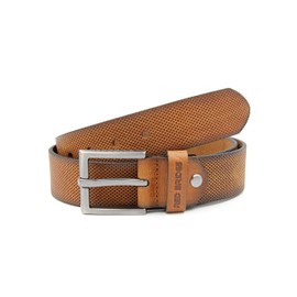 Red Bridge Men's Genuine Leather Belt Scratched Honeycomb, brown