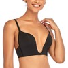 DotVol Women's Deep Plunge Convertible Push up Low Cut Seamless