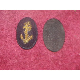 2  ORIG. WW II U.S. NAVY GOLD BULLION LINE OFFICER PATCHES  UNISSUED