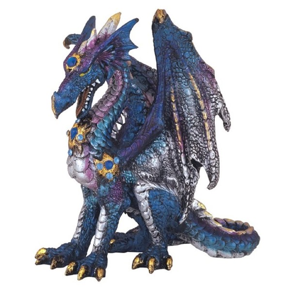 ICE ARMOR 4" H Blue Dragon Statue Figurine - Exquisitely