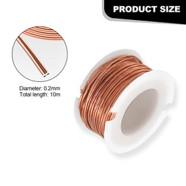 Kupferdraht, Kupferlackdraht, Isoliert Magnetdraht zur Herstellung eines Elektromagnet-Motormodells (0,2mm x 10m)