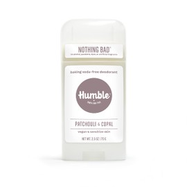 HUMBLE SIMPLE AND TRUE. HUMBLE BRANDS Aluminum-Free Deodorant, Vegan and Cruelty- free, Formulated for Sensitive Skin, Patchouli & Copal, 2.5 Ounce (Pack of 1)