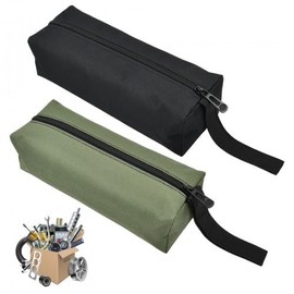 Husalsea 2 Toolkits Storage Bag for Hardware Parts Multi Functional Waterproof Storage Bag Thickened Wear-Resistant Tool Kit (Black, Green)