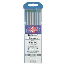 CK T187G Pure Tungsten Electrode 1/8" X 7", 10 pack