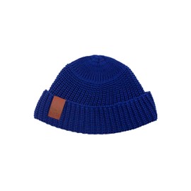 kabak Burglar Beanie Breathable Short Knitted Organic Cotton Street Style Unisex Head Warmer Fishing Hat, cornflower