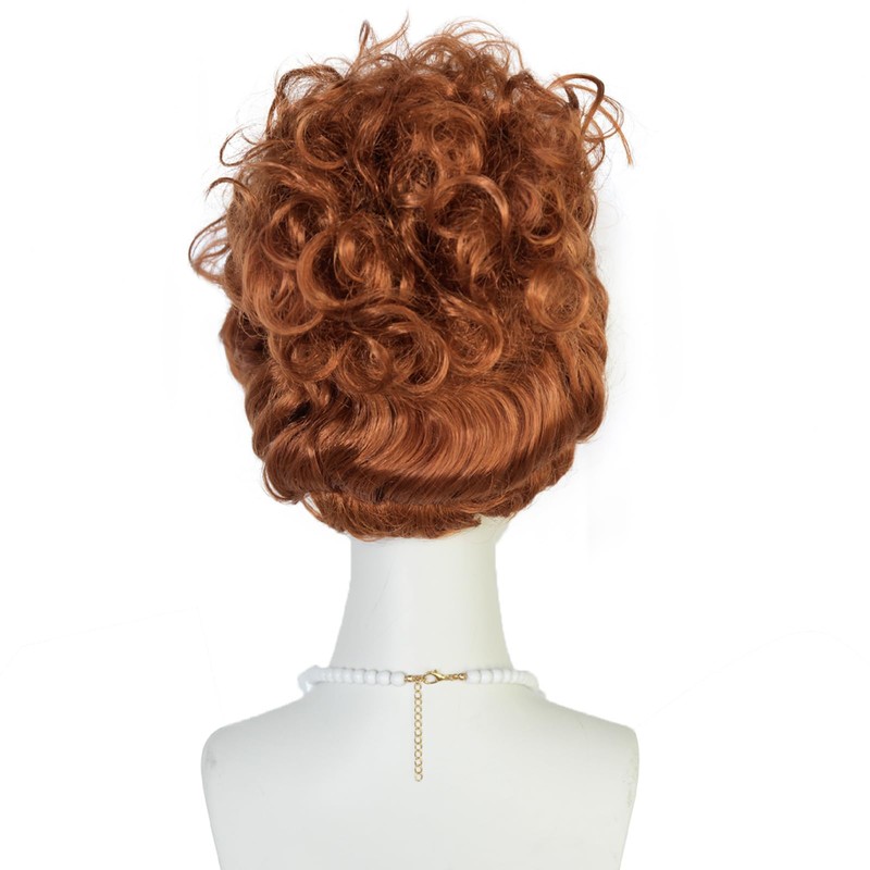 Orange Curly Wig for Women Orange Housewife Cosplay Wigs with