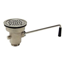 AA Faucet AA-301 Twist Handle Waste Valve 3-1/2" Sink Opening for Comerical Kitchen Compartment Sinks, 1-1/2" Drain Outlet.