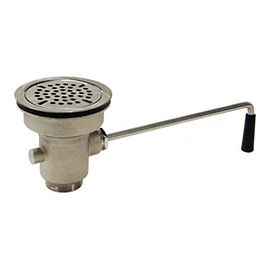 AA Faucet AA-301 Twist Handle Waste Valve 3-1/2" Sink Opening for Comerical Kitchen Compartment Sinks, 1-1/2" Drain Outlet.