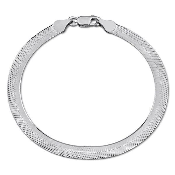 Women's Herringbone Bracelet - Italian 925 Sterling Silver Bracelets for