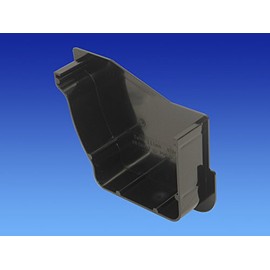 OSMA Black 111mm Stopend Internal Left Hand for Stormline Ogee Gutter System 8T840B