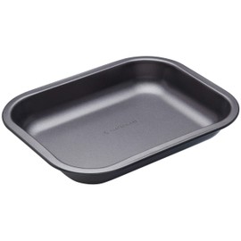 MasterClass KCMCHB72 Small Roasting Tin with PFOA Non Stick, Robust 1 mm Thick Carbon Steel, 27 x 21 cm Sloped Open Roaster Tray, Grey