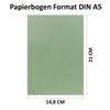 100 sheets DIN A5 paper - natural paper green -