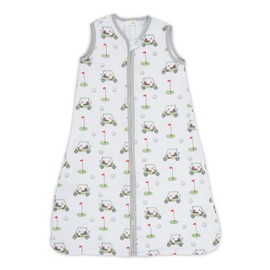 LollyBanks Sleep Sack, 100% Organic Cotton Baby Sleep Sack, 0.5 TOG Sleep Sack Lightweight, 2-Way Zipper Toddler Sleep Sack Soft, 0-6 Months Newborn Sleep Sacks for Baby Boys and Girls (Golf Outfit)