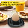 FloraVigo 6 Plastic Egg Trays, Shatterproof Egg Cups, White Egg