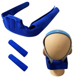 Rescare CPAP Neck Pad & 2Pack CPAP Strap Covers Compatible with Airfit N20 Headgear, Prevent Strap Marks, Adjustable and Ultra-Soft Strap Covers, Comfort Fit