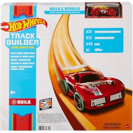 Hot Wheels Toy Car Track Set, Mega Track Pack, 87 Component Building Parts for 40-ft of Track & 1:64 Scale Vehicle