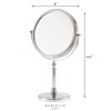 Danielle Creations 8-Inch Countertop Vanity Makeup Mirror, 1x and 10x
