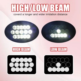 locknight Pair 7x6" 5x7 LED Headlights For Chevy Express Cargo Van 1500 2500 3500 Truck US