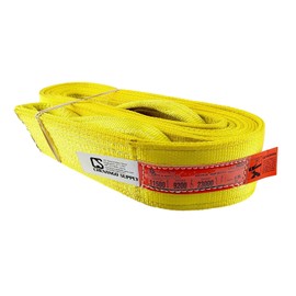 DD Sling & Supply, Inc. USA Made Nylon Lifting Sling, 4" x 20', 2 Ply Twisted Eye, Heavy Duty (900 Webbing), 11,500 lbs Vertical, 9,200 Choker, 23,000 Basket Capacity