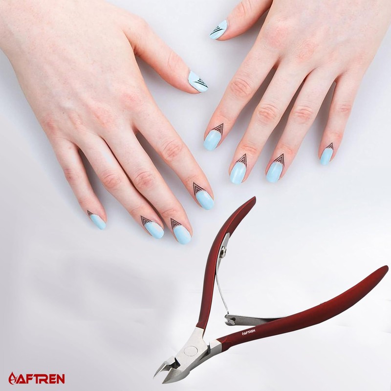 Professionelle Nagelhautzange, Maniküre-Nagelhautschere, Nagelwerkzeuge, Salon-Nagelschere, Entfernung dicker eingewachsener Zehennägel, Edelstahl,