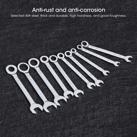 Acouto Juego de 10 llaves combinadas, mini llaves de acero Dodecagon Pentalobe con apertura de 4 a 11 mm