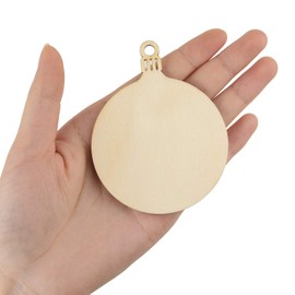 TUPARKA 30 Pcs Christmas Baubles Round Wooden Ornaments Wooden Christmas Tree Ornaments Decorations for Christmas Party Decoration Crafts Supplies