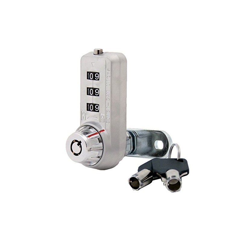 3 Dial Combination Cam Lock with MK Override Key, 5/8"