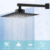 Nuodan Shower Arm with Flange, 16 Inches Wall Mount Square