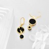 Cat Earrings Dangle Earrings silver and gold-plated black onyx Earrings