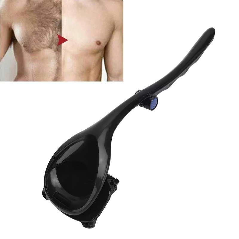 Manual Back Hair Trimmer Foldable Back Trimmer with Three Removable