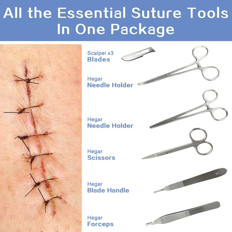 EVOTECH SCIENTIFIC Surgical Suture Set, Human Stitched Skin Model, Latest