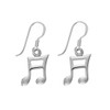 Silverly Women's 925 Sterling Silver Small Music Note Semiquaver Dangle