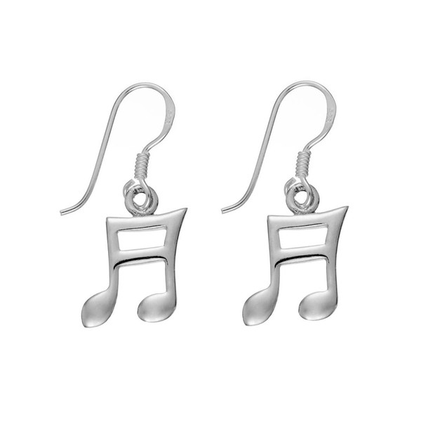 Silverly Women's 925 Sterling Silver Small Music Note Semiquaver Dangle
