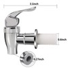 Replacement Spigot for Beverage Dispenser，Silver Push Style Spigot for Beverage