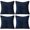 OTOSTAR Soft Corduroy Throw Pillow Covers with Splicing Set of