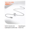 Silvora S925 Sterling Silver Initial Letter Bracelet, Meaningful Initial Bracelet