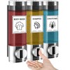 Volufia Shower Dispenser 3 Chamber No Drill, Shampoo Dispenser for