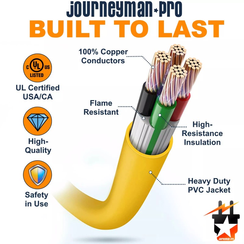 Journeyman Pro RV 30Amp Male To 50Amp Female Camper Power