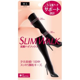 Pip Slim Walk High Socks for Beautiful Legs M-L Black (SLIM Walk, highsocks, ML) Compression Socks