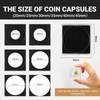 Coin Storage Box, 40 Pieces 45mm Coin Capsules with Foam