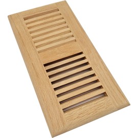Homewell Red Oak Wood Floor Register Vent, Drop in Vent, 4x10 Inch, Unfinished