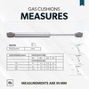 DOJA Barcelona Gas Strut | 150N | 4 Pack Gas