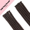 Kyriena 15pcs Thick Dreadlock Extensions Single Ended, 24 inch 1cm