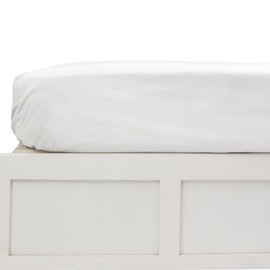 CARY | Protector de Colchón para Cuna 60 x 120 centímetros, Cubrecolchón con cajón de 10 centímetros Afelpado, Absorbente e Impermeable Tela Tipo Microfibra, Blanco