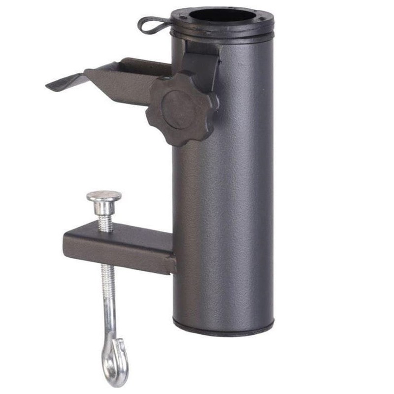 Grey Metal Balcony Umbrella Clamp | Parasol Holder For Balcony