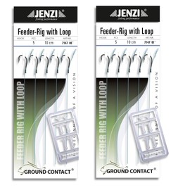 Set: 2 Packs Total 10 Method Feeder Rigs Rig Hook Size 6 + Free Petri Heil. [German Language