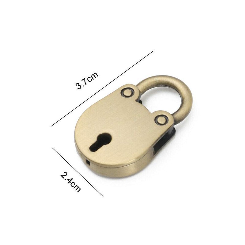 Vogueing Tool Small 1 Key Lock, 1pcs Vintage Antique Padlocks
