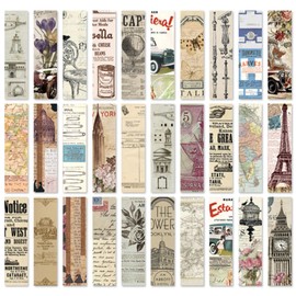 Generic 30PCS Vintage Aesthetic Bookmarks for Reading Women, Retro Natural Butterfly Flower Boxed Cardboard Paper Bookmarks Gifts for Book Lovers (B - 30 PCS)